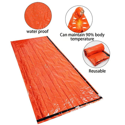 Waterproof Emergency Survival Sleeping Bag – Thermal Mylar Sack for Outdoor Camping & First Aid