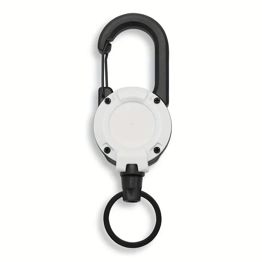 1/2/4pcs Extendable Retractable Holders Keychain Badge Reels Heavy Duty Clip With Carabiner Key Chain For Men Outdoor Bags